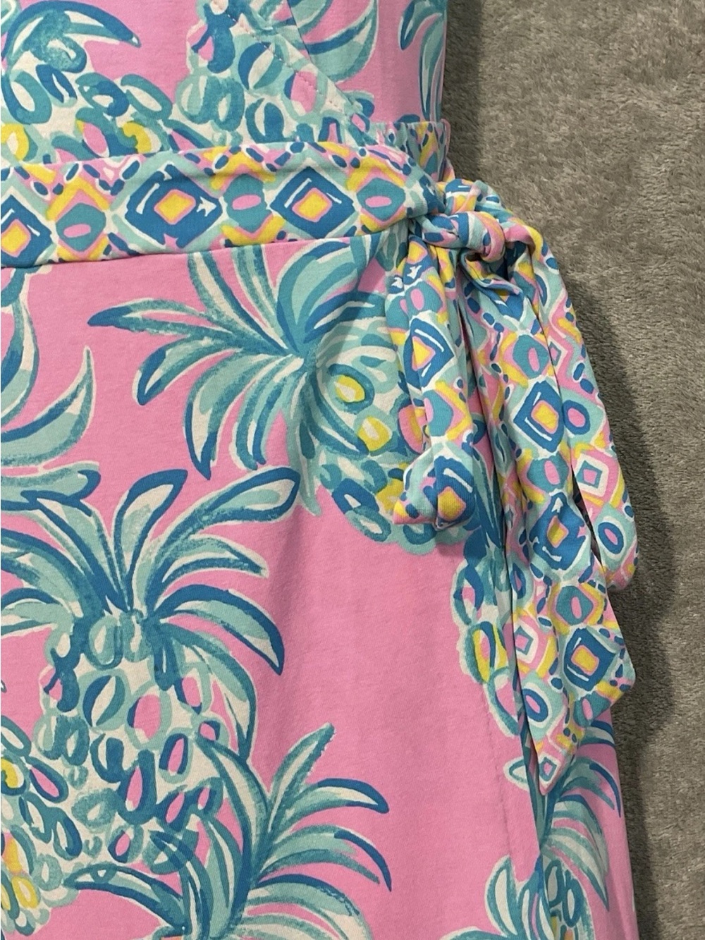Lilly Pulitzer Hot Pink and Aqua Print Dress - Picture 3 of 6